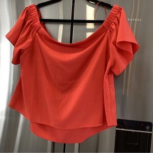 ICON Coral Off-Shoulder Blouse